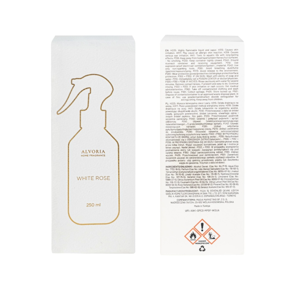 White Rose - Spray do domu Alvoria 250ml - obrazek 2