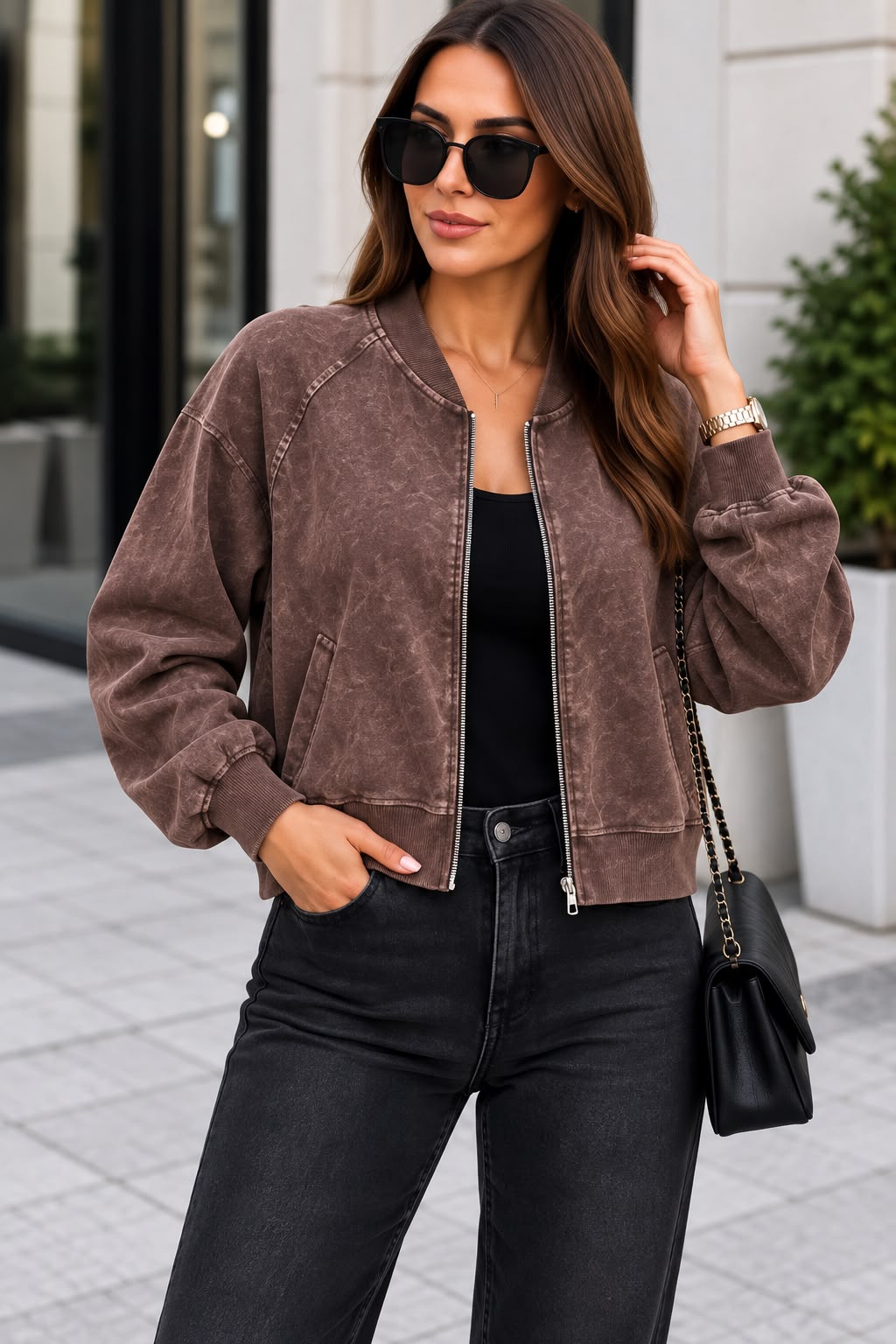 BLUZA BOMBERKA SILVER